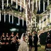 2.4M 192 LED Icicle Fairy Lights 30cm 8 Tubi Meteor Shower Anteprima dell’immagine prodotto 9