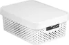 Úložný box INFINITY 11l s vekom biely perforovaný Náhľad obrázku produktu 1