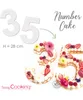 A product image showing number cake molds and decorated number cakes. Anteprima dell’immagine prodotto