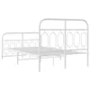 A white metal bed frame is shown against a white background. Produktbild-Vorschau