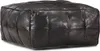 vidaXL Pouf Schwarz 60 x 60 x 30 cm Echtes Ziegenleder Produktbild-Vorschau 4