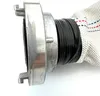 A close-up view of a fire hose coupling and a section of the hose. Náhled obrázku produktu