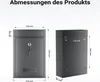 Wiltec Briefkasten anthrazit V2 Postkasten mit Produktbild-Vorschau 3