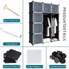TWOLIIN DIY Regalsystem Kleiderschrank aus Kunststoff Produktbild-Vorschau 5