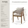 tectake® Gartenstuhl Manacor, 4er-Set, 59x58x76,5cm, Produktbild-Vorschau 5