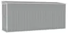 vidaXL Anbauschuppen Grau 118x382x178 cm Verzinkter Stahl Produktbild-Vorschau 1