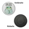 Frosch in blauer Decke Magnet rund rund mit Spruch Nur kein Produktbild-Vorschau 2