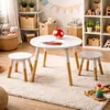 Kindertisch mit zwei Stühlen rund, weiß Produktbild-Vorschau 5