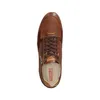 A top-down view of a single brown leather sneaker. Produktbild-Vorschau