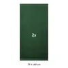 A dark green towel is shown against a white background, with text indicating quantity and size. Anteprima dell’immagine prodotto