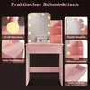 SONNI 70x40x140cm Różowa toaletka z komodą z regulacją Podgląd zdjęcia produktu 3