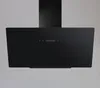 A black chimney range hood is shown against a light gray background. Produktbild-Vorschau