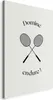 Italienischer Leinwand Leinwandbild - Black Badminton Produktbild-Vorschau 1