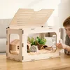VEVOR Hamsterkäfig Nagerkäfig Nagarium Hamstergehege Holz Produktbild-Vorschau 8