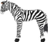 A plush zebra toy standing on a white background. Náhled obrázku produktu
