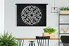 MuchoWow® Wandteppich Wandbehang Schwarzes und weißes Produktbild-Vorschau 2