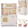 Cuisine enfant rétro en bois MDF avec accessoires BOHO Voir les images du produit 1