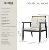 Fauteuil lounge Manuela avec cannage viennois et coussin Voir les images du produit 6