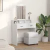 vidaXL Make-up tafel, wit, 79 x 41 x 140 cm, houtvezel Productafbeelding-voorbeeld 3
