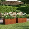 vidaXL Garten-Pflanzgefäß 2 stk. Rostoptik 80 x 40 x 40 cm Produktbild-Vorschau 2