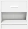 A white bedside table with one drawer and an open shelf. Náhľad obrázku produktu