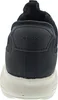 The back view of a navy blue Geox sneaker with a white sole. Voir les images du produit