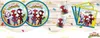 A collection of Spidey and His Amazing Friends themed party supplies, including plates, cups, and napkins, arranged on a wooden background with confetti. Podgląd zdjęcia produktu
