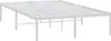 A white metal bed frame is shown against a white background. Náhled obrázku produktu