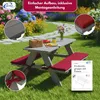 Coemo Kinder-Sitzgruppe Grau Picknicktisch mit Polster Produktbild-Vorschau 4