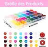 504 Stück 8mm bunte Glasperlen zum Basteln, 28 Farben, Produktbild-Vorschau 2