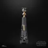 A Star Wars Obi-Wan Kenobi Black Series Force FX Elite Lightsaber replica is displayed against a black background. Produktbild-Vorschau