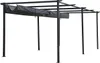 Metallpergola mit ausziehbarem Dach - 3 x 6 m - Anthrazit Produktbild-Vorschau 3