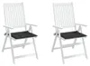 vidaXL Coussin pour chaise de jardin 2 pcs. noir 50x50x3 cm Voir les images du produit 6