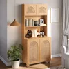 Meuble haut Merax avec portes en treillis, vitrine, design Voir les images du produit 7