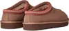 A pair of brown Ugg Tasman II slippers shown from the back. Produktbild-Vorschau