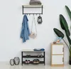 HOMCOM 2-in-1 Garderobenset Flurgaderobe mit Sitzbank Produktbild-Vorschau 7