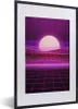 MuchoWow® Gerahmtes Poster Spiele - Neon - Retro - Lila - Produktbild-Vorschau 1