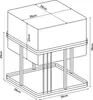 A technical drawing with dimensions of a stool. Produktbild-Vorschau