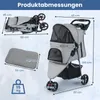 COSTWAY skládací kočárek pro psy, kočárek pro psy do 15 kg, Náhled obrázku produktu 3