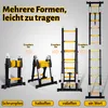 Hebitod Teleskopleiter schwarz Aluminium Klappbar Produktbild-Vorschau 5