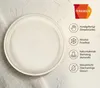 Dessous de plat en céramique gris blanc Ø 40 cm XXL Plateau Voir les images du produit 4