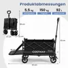 COSTWAY Bollerwagen 63L + 29L, inklapbaar, handwagen Productafbeelding-voorbeeld 7