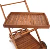 CASARIA® Carrello da Cucina Portavivande in Legno di Acacia Anteprima dell’immagine prodotto 19
