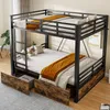 Flieks Etagenbett 140x200cm mit 2 Schubladen, Hochbett Produktbild-Vorschau 2