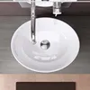 doporro Lavabo da Appoggio Ovale in Vetroceramica Bianco Anteprima dell’immagine prodotto 3