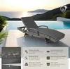 Chaise longue en rotin et aluminium Océane - gris Voir les images du produit 2
