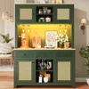 Flieks LED Hochschrank mit Lichtsystem, PE Rattan Schrank Produktbild-Vorschau 3