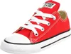 A red Converse Chuck Taylor All Star sneaker is shown against a white background. Voir les images du produit