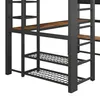 Lit mezzanine 140 x 200 cm en métal noir avec éclairage LED Voir les images du produit 16