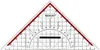 1 Stk. Geodreieck 22 cm transparent abnehmbarer Griff Produktbild-Vorschau 1